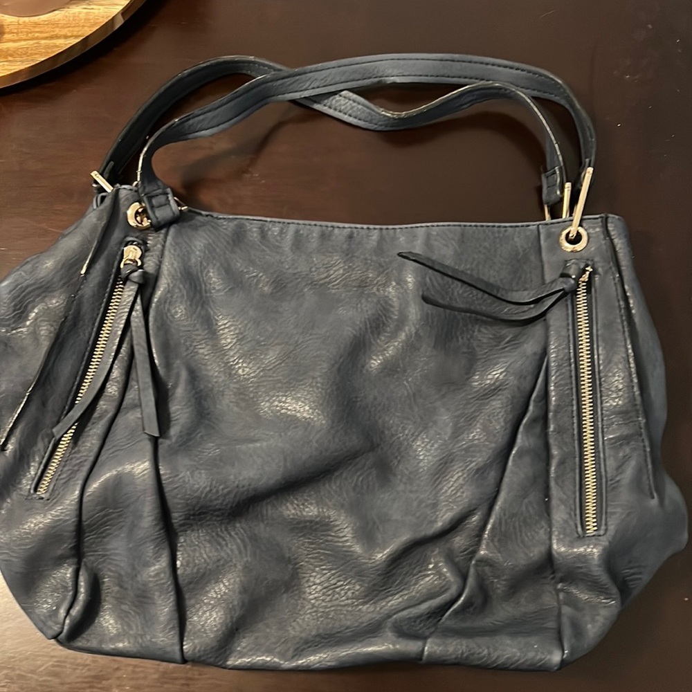 Blue hobo bag